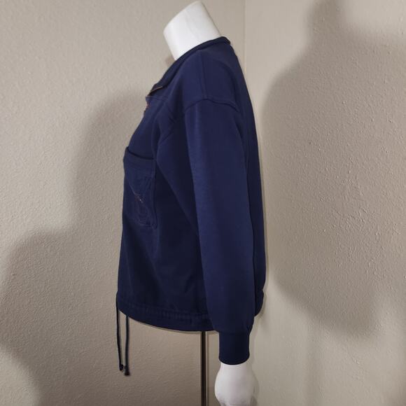 Vintage Paris Sports Club Pullover Sweater with Embroidered Detail, SmallF - Picture 4 of 11